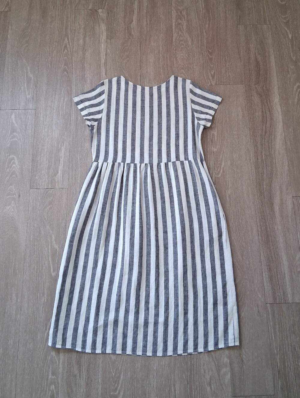 Pyne & Smith Linen Day Dress In Stripe - Picture 2 of 16
